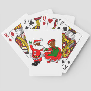 Baraja De Cartas santa negra mrs claus