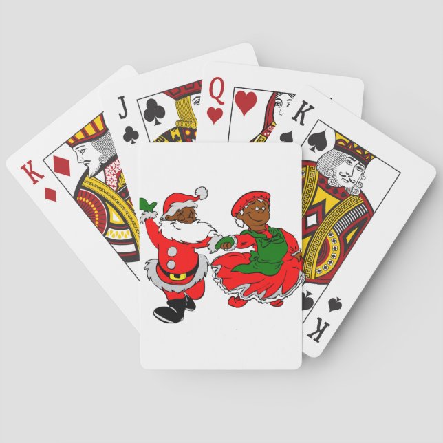 Baraja De Cartas santa negra mrs claus (Reverso)