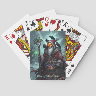 Baraja De Cartas Santa Oscura de las sombras - Esqueleto de Navidad