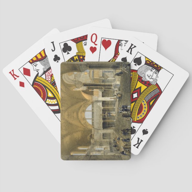 Baraja De Cartas Santa Sofía, plato 9: la nueva galería imperial, (Reverso)