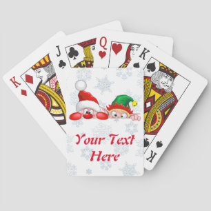 Baraja De Cartas Santa y elfo Personajes divertidos y adorables mir