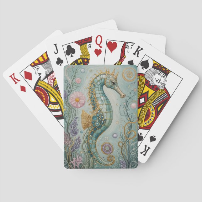 Baraja De Cartas Santuario Shimmering Seahorse (Reverso)