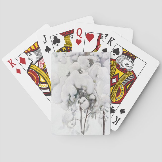 Baraja De Cartas Saplings de pinos cubiertos de nieve (por Pekka Ha (Reverso)
