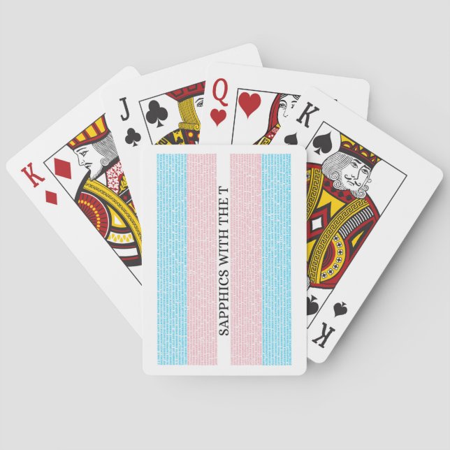 Baraja De Cartas Sapphic con las tarjetas de reproducción T 3.0 (Reverso)