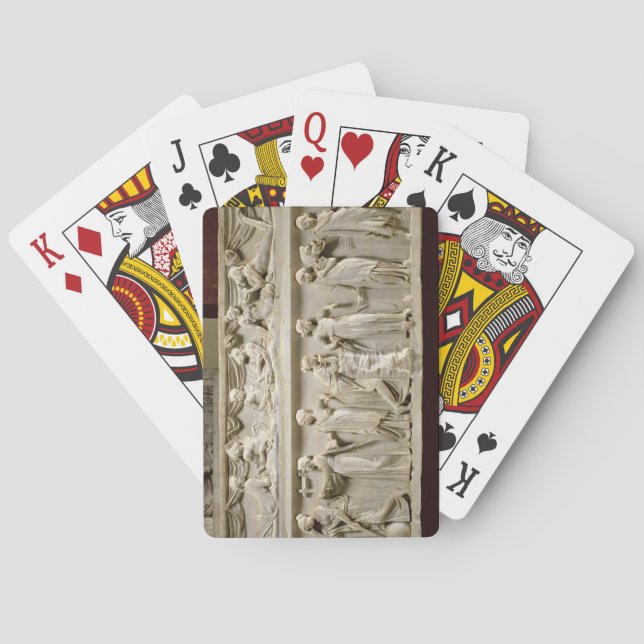 Baraja De Cartas Sarcófago de las musas, romano (mármol) (Reverso)