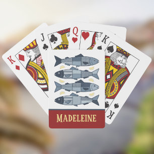 Baraja De Cartas Sardinas Limones Colcha Parcheada Monograma Coster