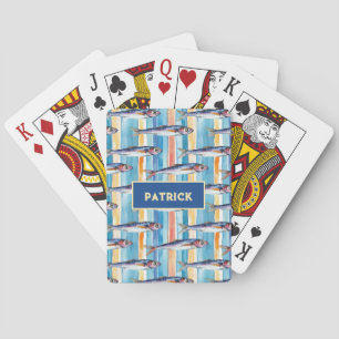 Baraja De Cartas Sardine Fish Strin Pattern Saltwater Pescado