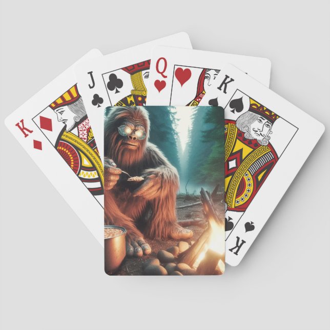 Baraja De Cartas Sasquatch en el Fogón (Reverso)