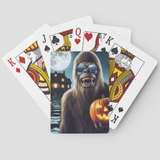 Baraja De Cartas Sasquatch sobre Halloween