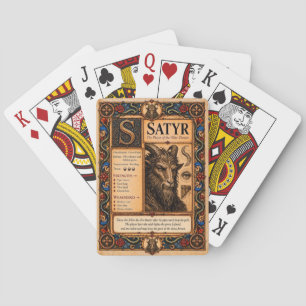 Baraja De Cartas Sátiro, Arte de Bestiario Medieval