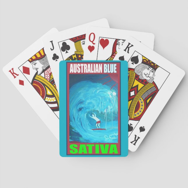 BARAJA DE CARTAS SATIVA AZUL AUSTRALIANO (Reverso)