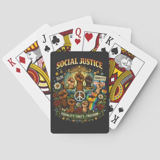 Baraja De Cartas Scales of Justice (Reverso)