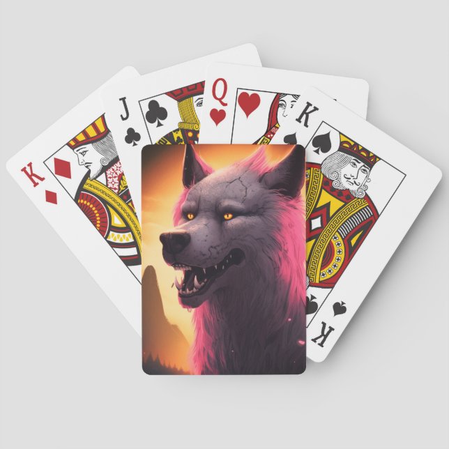 Baraja De Cartas Scary Wolf (Reverso)
