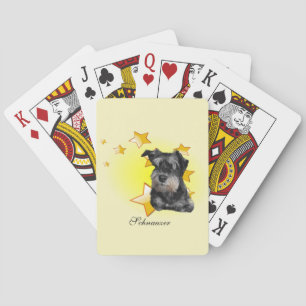 Baraja De Cartas Schnauzer cute Black and Silver es una estrella