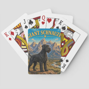 Baraja De Cartas Schnauzer Gigante, Mosaico Geométrico