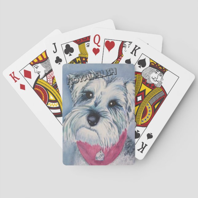 BARAJA DE CARTAS SCHNAUZER SILVER GRIS SWEET (Reverso)