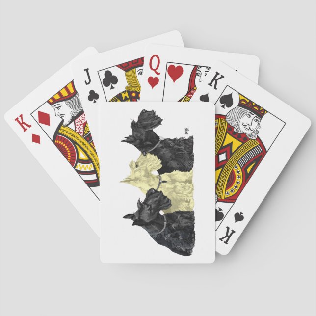 Baraja De Cartas Scotties negros y trigueños (Reverso)