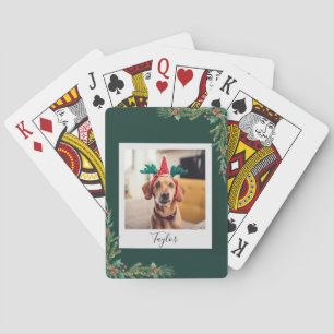 Baraja De Cartas Script de foto de mascota linda Festivo perro Navi