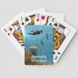 Baraja De Cartas Scuba Buceo Subacuático Escena de buceo Personaliz