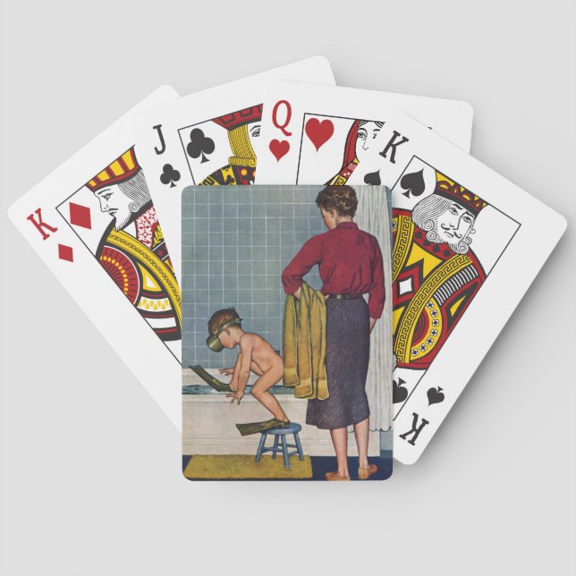 Baraja De Cartas Scuba en la Tuba (Reverso)
