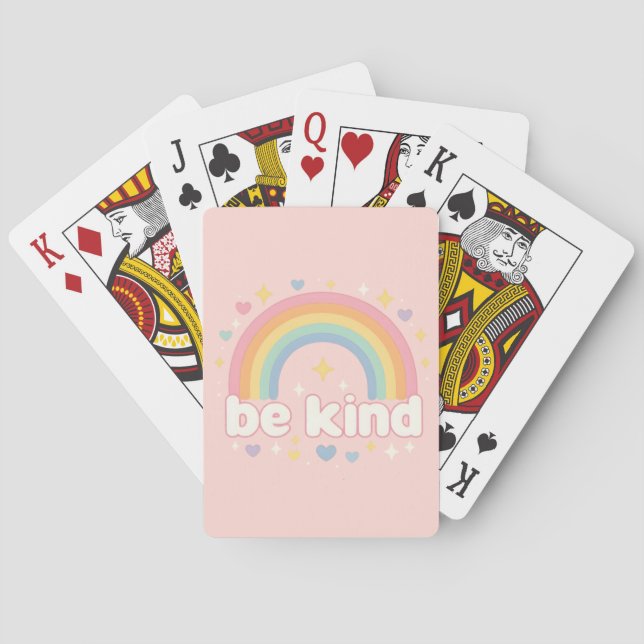 Baraja De Cartas Sé Amable – Arcoíris Pastel de Positividad (Reverso)
