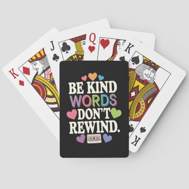 Baraja De Cartas Sé amable de decir que no te vuelvas gracioso (Reverso)