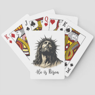 Baraja De Cartas Se eleva Jesús Cristiano Feliz Pascua