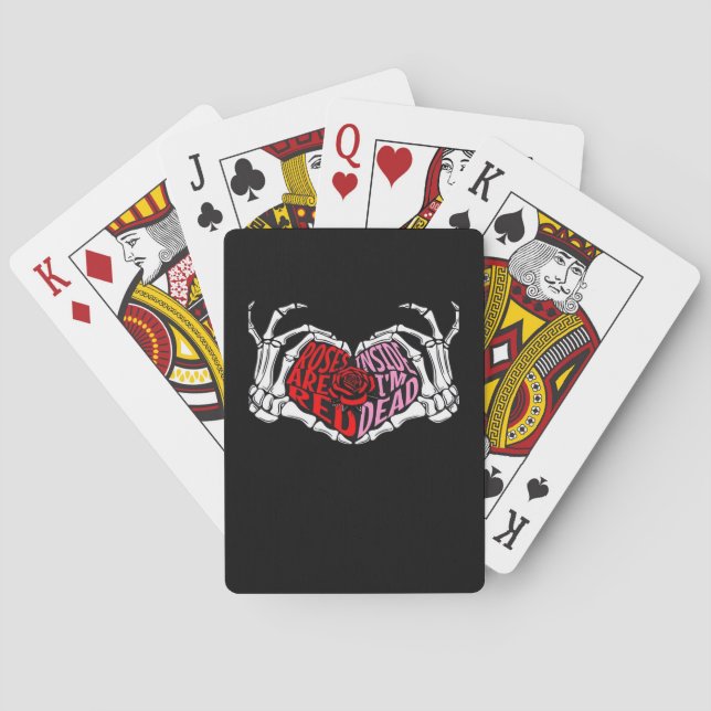 Baraja De Cartas Se leen adentro estoy muerto - San Valentín sarcás (Reverso)