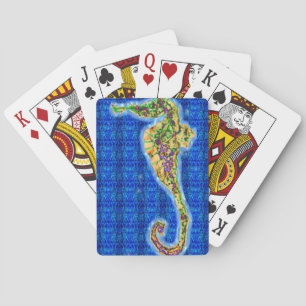 Baraja De Cartas Seahorse en modelo azul