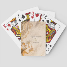 Baraja De Cartas Seashells Rope Sand Boda