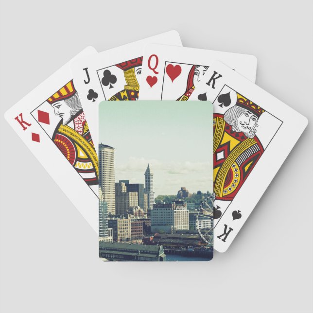 Baraja De Cartas Seattle Skyline (Reverso)