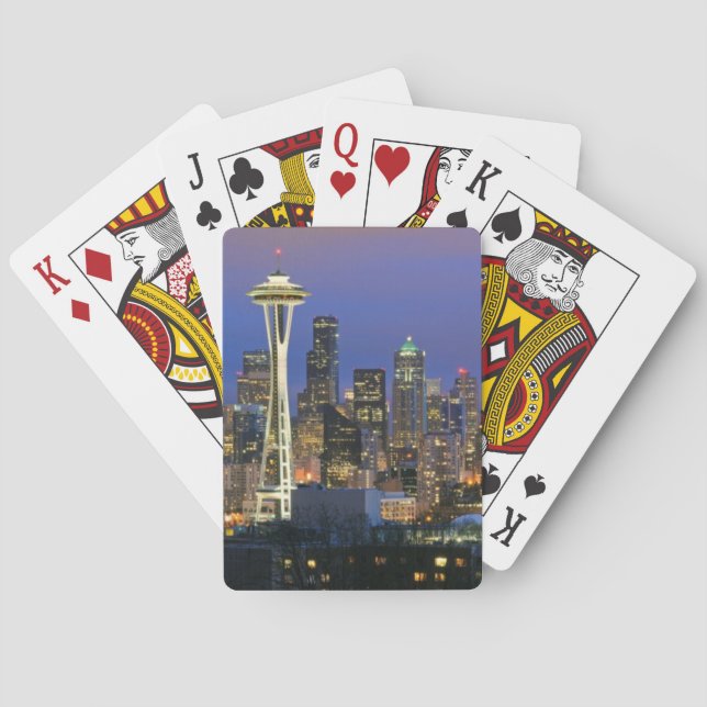 Baraja De Cartas Seattle vista del parque de Kerry en la reina Anne (Reverso)
