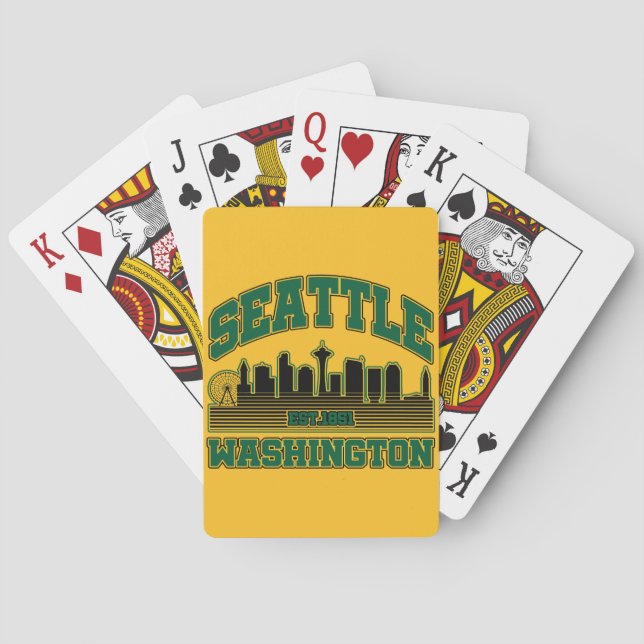 Baraja De Cartas Seattle, Washington (Reverso)