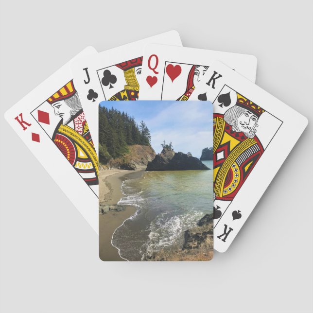Baraja De Cartas Secret Beach, Samuel H. Boardman, Oregon (Reverso)
