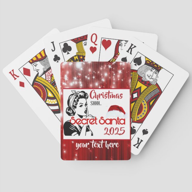 Baraja De Cartas Secret Santa (Reverso)