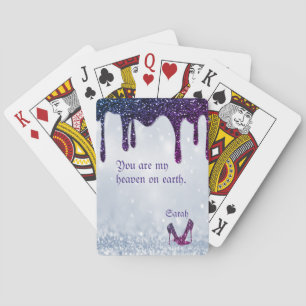 Baraja De Cartas Secuencias púrpuras, talones