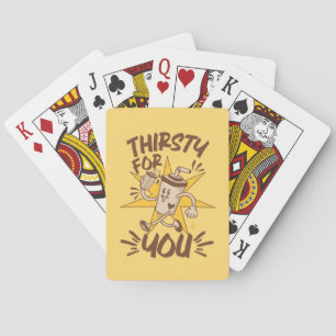 Baraja De Cartas Sediento Por Ti Chiste Romántico Retro Divertido