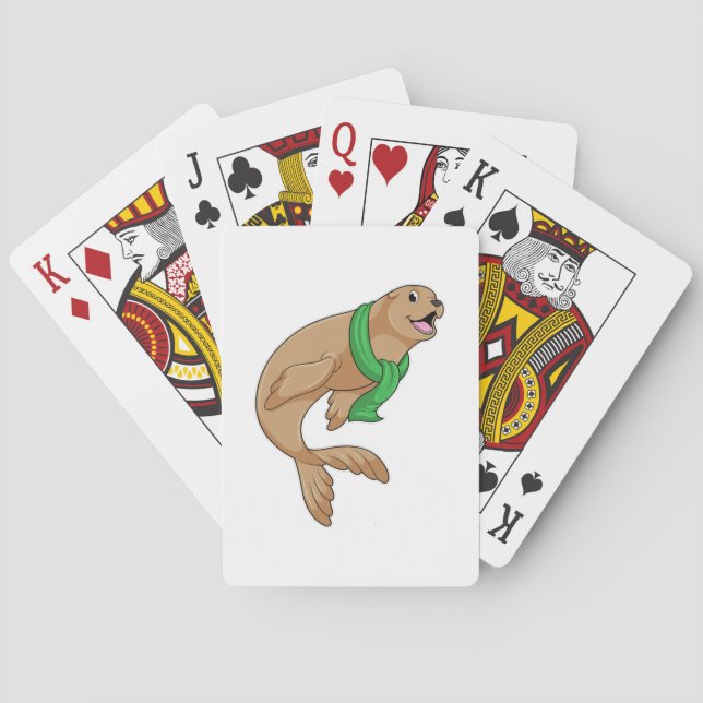 Baraja De Cartas Sello con bufanda (Reverso)