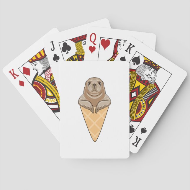 Baraja De Cartas Sello con crema de helado (Reverso)