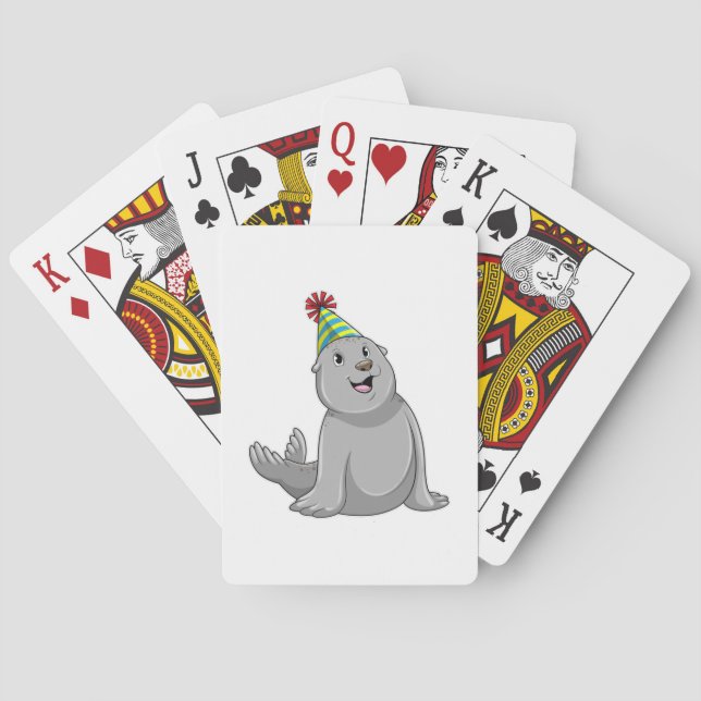 Baraja De Cartas Sello con Fiesta gorra Fiesta (Reverso)