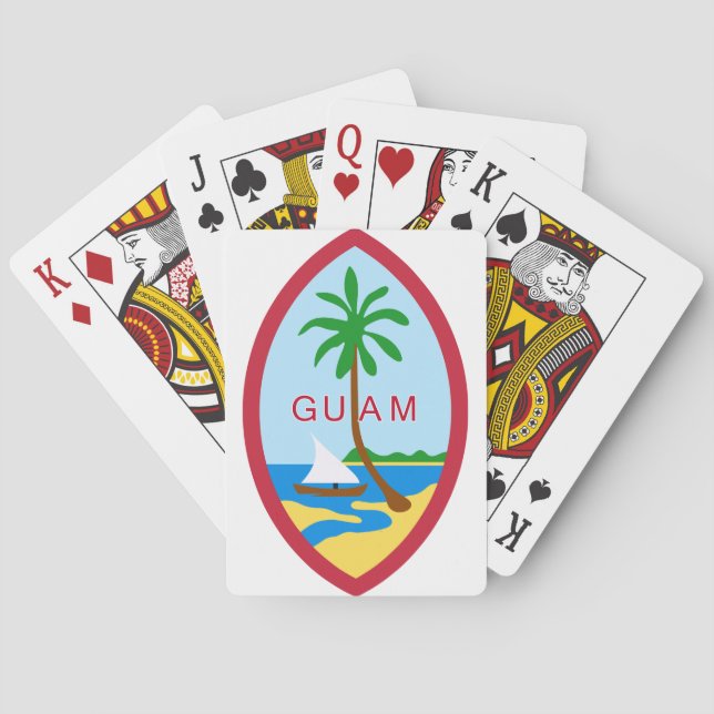 Baraja De Cartas Sello de Guam (Reverso)