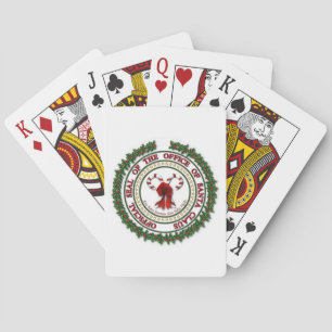 Baraja De Cartas Sello de la Oficina de Papeles de Santa Claus