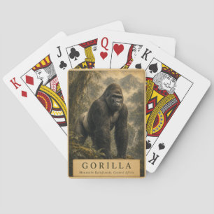Baraja De Cartas Selva Lluviosa de Montaña de Gorila VINTAGE