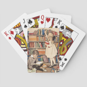 Baraja De Cartas Semana del Libro Infantil Ilustración de Bibliotec