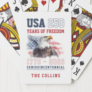 Baraja De Cartas Semicucentenario EE. UU. 250º Aniversario de Améri