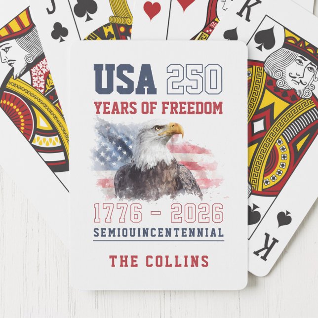 Baraja De Cartas Semicucentenario EE. UU. 250º Aniversario de Améri (Semiquincentennial USA America's 250th Anniversary Poker Cards)