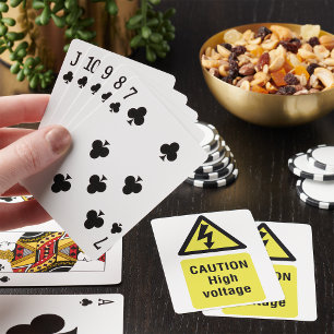 Baraja De Cartas Señal de advertencia de alto voltaje