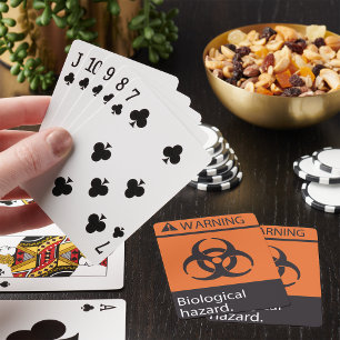 Baraja De Cartas Señal de advertencia de peligro biológico Símbolo 