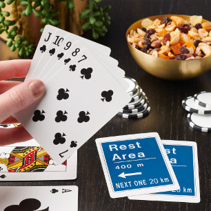 Baraja De Cartas Señal de Área de Descanso 400m Izquierda