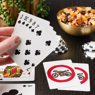 Baraja De Cartas Señal de carretera sin motocicletas
